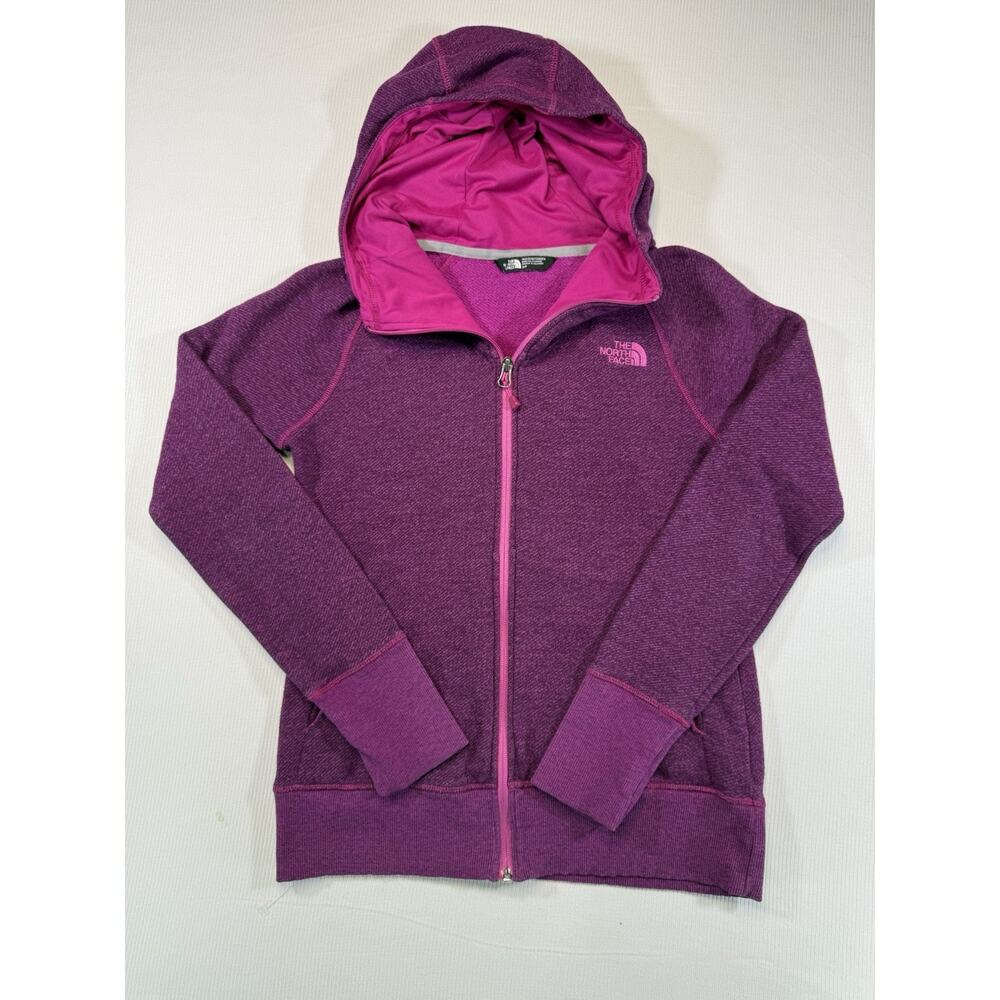 The North Face Purple Fleece Full Zip Hoodie Jacket Women's Small